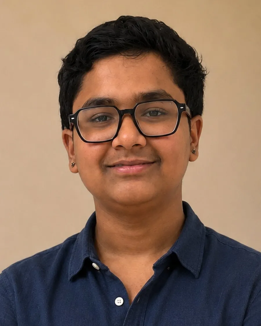 Prateek at fifteen, the same student six years on